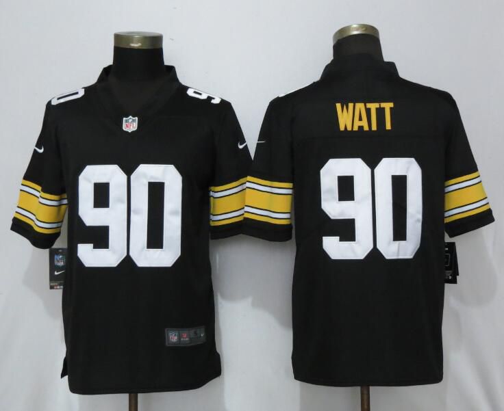 Men Pittsburgh Steelers #90 Watt Nike Black Alternate Game NFL Jerseys->seattle seahawks->NFL Jersey